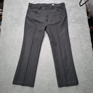 Vintage Levis 517 Bootcut Pants Dacron Polyester Black Gold Label Mens 44x32 USA
